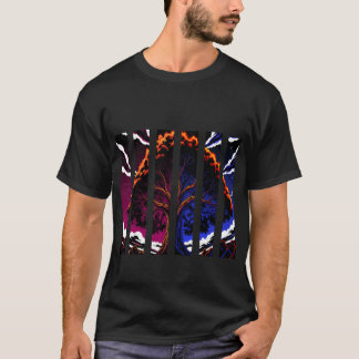 Vibrant Abstract Forest Tree Split Panel Art Tシャツ