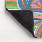 Vibrant Abstract Geometric Striped Pattern マウスパッド (コーナー)
