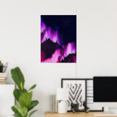 Vibrant Abstract Glitch Wall Art ポスター (ホームオフィス)