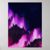 Vibrant Abstract Glitch Wall Art ポスター (正面)