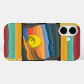 Vibrant Abstract Landscape with Yellow Spiral Case-Mate iPhoneケース (裏面 (横))
