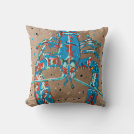 Vibrant Abstract Lobster クッション