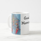 Vibrant Abstract Lobster Mug コーヒーマグカップ (正面左)