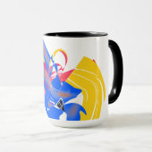 Vibrant Abstract Mug Design マグカップ (正面右)
