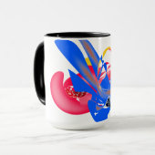 Vibrant Abstract Mug Design マグカップ (正面左)
