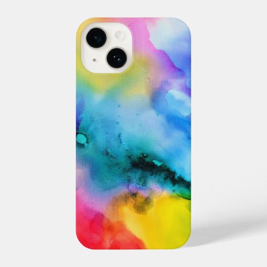 Vibrant Abstract Multicolor Modern Art Phone Case iPhoneケース (裏面)
