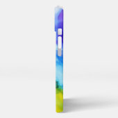Vibrant Abstract Multicolor Watercolor Phone Case iPhoneケース (左側面)