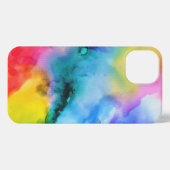 Vibrant Abstract Multicolor Watercolor Phone Case iPhoneケース (裏面横)
