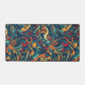 Vibrant Abstract Oceanic Currents デスクマット (正面)