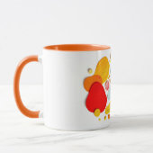 Vibrant Abstract Organic Shapes Pop Art Collage マグカップ (左)