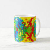 Vibrant Abstract Paint Splash Mug – Bold Artistic コーヒーマグカップ (正面右)