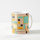 Vibrant abstract pattern with rectangles コーヒーマグカップ (正面右)