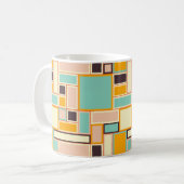 Vibrant abstract pattern with rectangles コーヒーマグカップ (正面左)