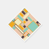 Vibrant abstract pattern with rectangles スタンダードカクテルナプキン (角)