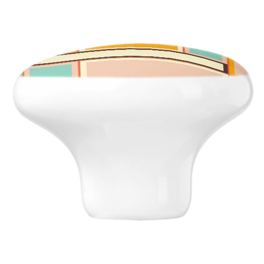 Vibrant abstract pattern with rectangles セラミックノブ (側面)