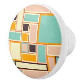 Vibrant abstract pattern with rectangles セラミックノブ