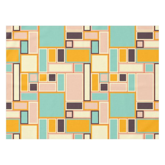 Vibrant abstract pattern with rectangles テーブルクロス (正面(横))