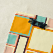 Vibrant abstract pattern with rectangles ビーチタオル (インサイチュ)
