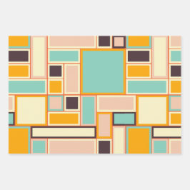 Vibrant abstract pattern with rectangles ラッピングペーパーシート