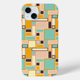 Vibrant abstract pattern with rectangles iPhone 15 miniケース