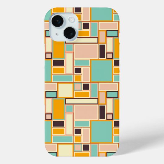 Vibrant abstract pattern with rectangles Case-Mate iPhoneケース (裏面)