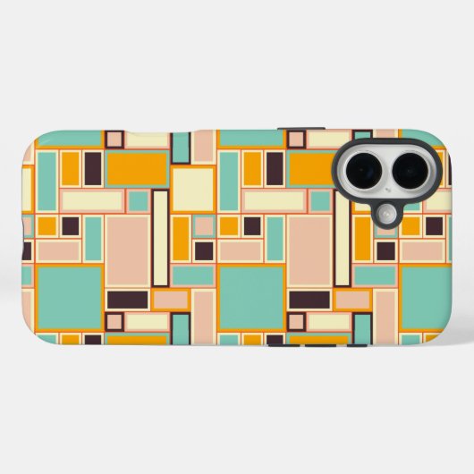 Vibrant abstract pattern with rectangles Case-Mate iPhoneケース (裏面 (横))