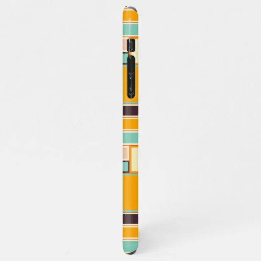 Vibrant abstract pattern with rectangles iPhoneケース (左側)
