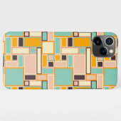 Vibrant abstract pattern with rectangles iPhoneケース (裏面横)