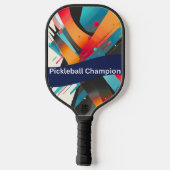 Vibrant Abstract Pickleball Champion Paddle ピックルボールラケット (裏面)