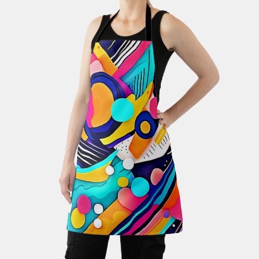 Vibrant Abstract Pop Art エプロン (インサイチュ)
