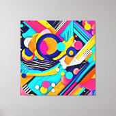 Vibrant Abstract Pop Art キャンバスプリント (正面)