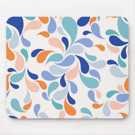 Vibrant Abstract Splash Pattern Mouse Pad マウスパッド (正面)