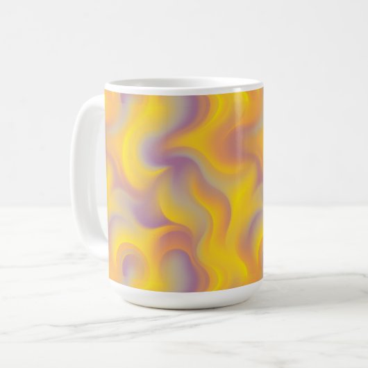 Vibrant Abstract Swirl  コーヒーマグカップ (正面左)