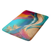 Vibrant Abstract Tropical Beach Scene バスマット (アングル)