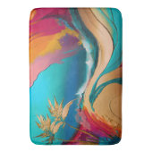 Vibrant Abstract Tropical Beach Scene バスマット (正面縦)