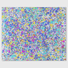 Vibrant Abstract Watercolor Splatter Pattern ラッピングペーパー