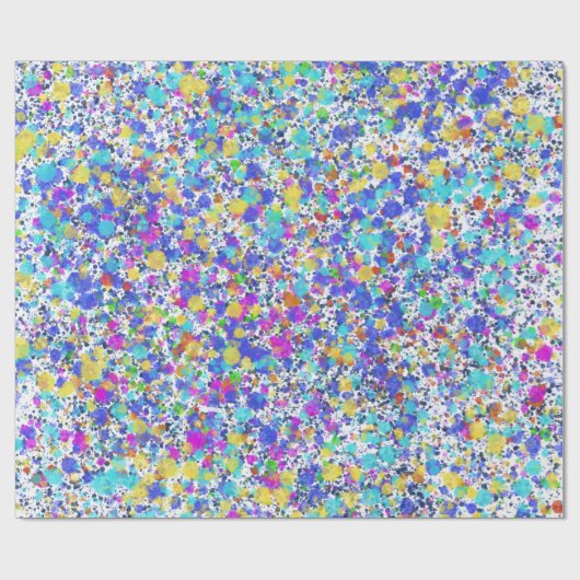 Vibrant Abstract Watercolor Splatter Pattern ラッピングペーパー (フラット)