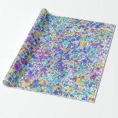 Vibrant Abstract Watercolor Splatter Pattern ラッピングペーパー (アンロールド)