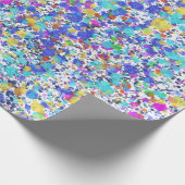 Vibrant Abstract Watercolor Splatter Pattern ラッピングペーパー (角)
