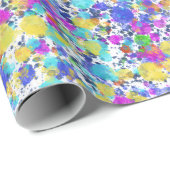 Vibrant Abstract Watercolor Splatter Pattern ラッピングペーパー (ロールコーナー)