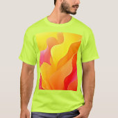 Vibrant Abstract Wave of Warmth Design Tシャツ (正面)