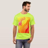 Vibrant Abstract Wave of Warmth Design Tシャツ (正面フル)