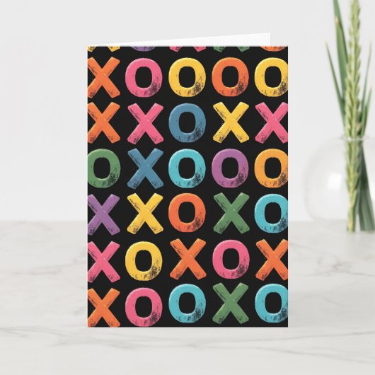 Vibrant Abstract Xo Art Card カード (正面)