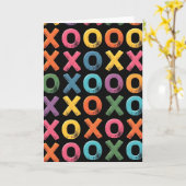 Vibrant Abstract Xo Art Card カード (黄色い花)