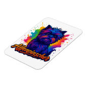 Vibrant Affenpinscher Pop Art Portrait – Colorful  マグネット (左側)