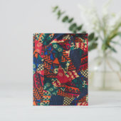 Vibrant African Geometric Tribal Abstract Pattern ポストカード (スタンド正面)