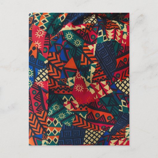 Vibrant African Geometric Tribal Abstract Pattern ポストカード (正面)