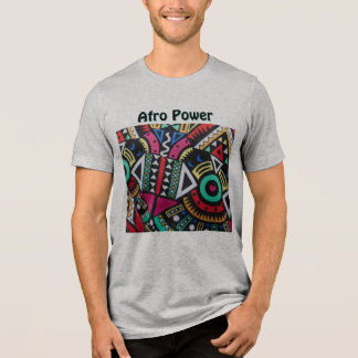 Vibrant Afro-Centric Geometric Pattern – Bold Trib トライブレンドTシャツ