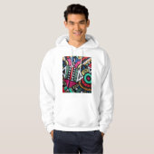 Vibrant Afro-Centric Geometric Pattern – Bold Trib パーカ (正面フル)