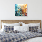 Vibrant Alcohol Ink Spiderweb Abstract キャンバスプリント (インサイチュ (寝室))